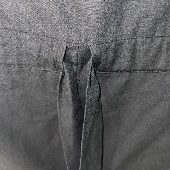 En Saison Jumpsuit Womens Size Small S Poplin Ruffled Zipper Drawstring Black - Picture 8 of 12